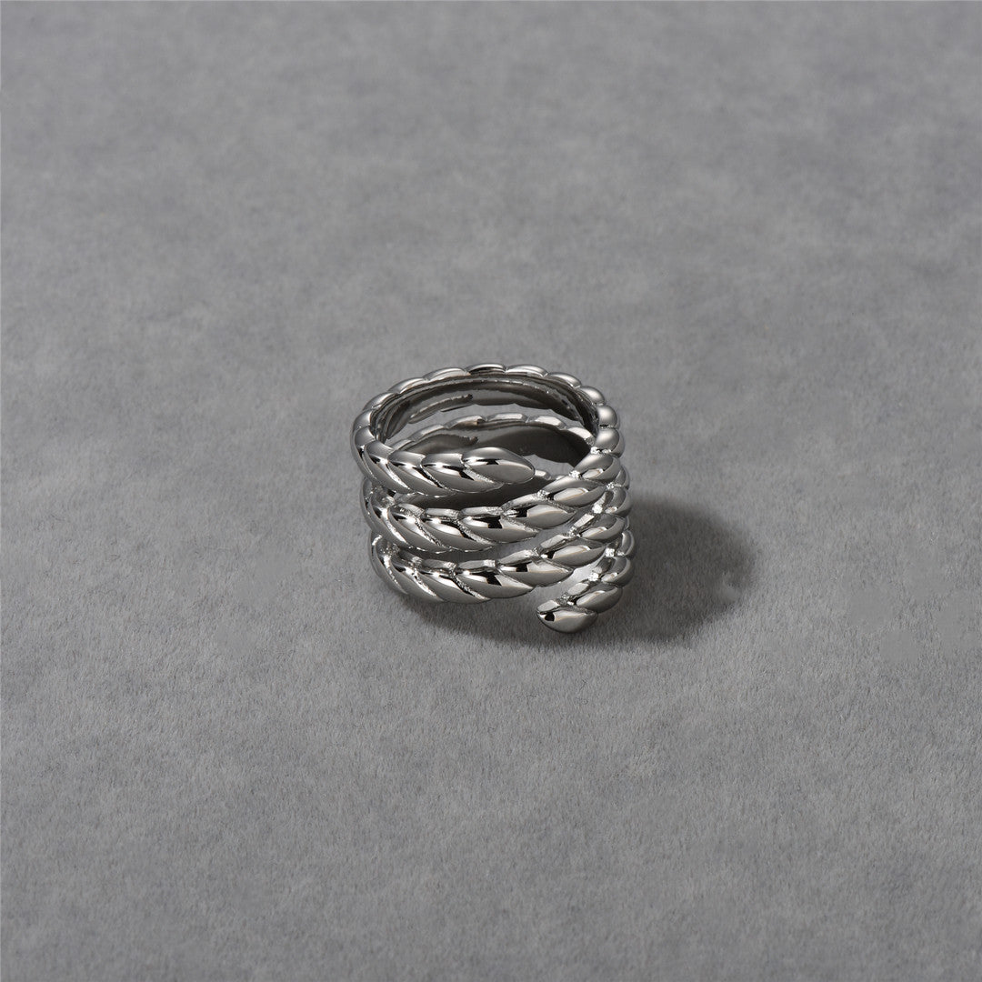 18K Gold Multi-layer Thread Ring