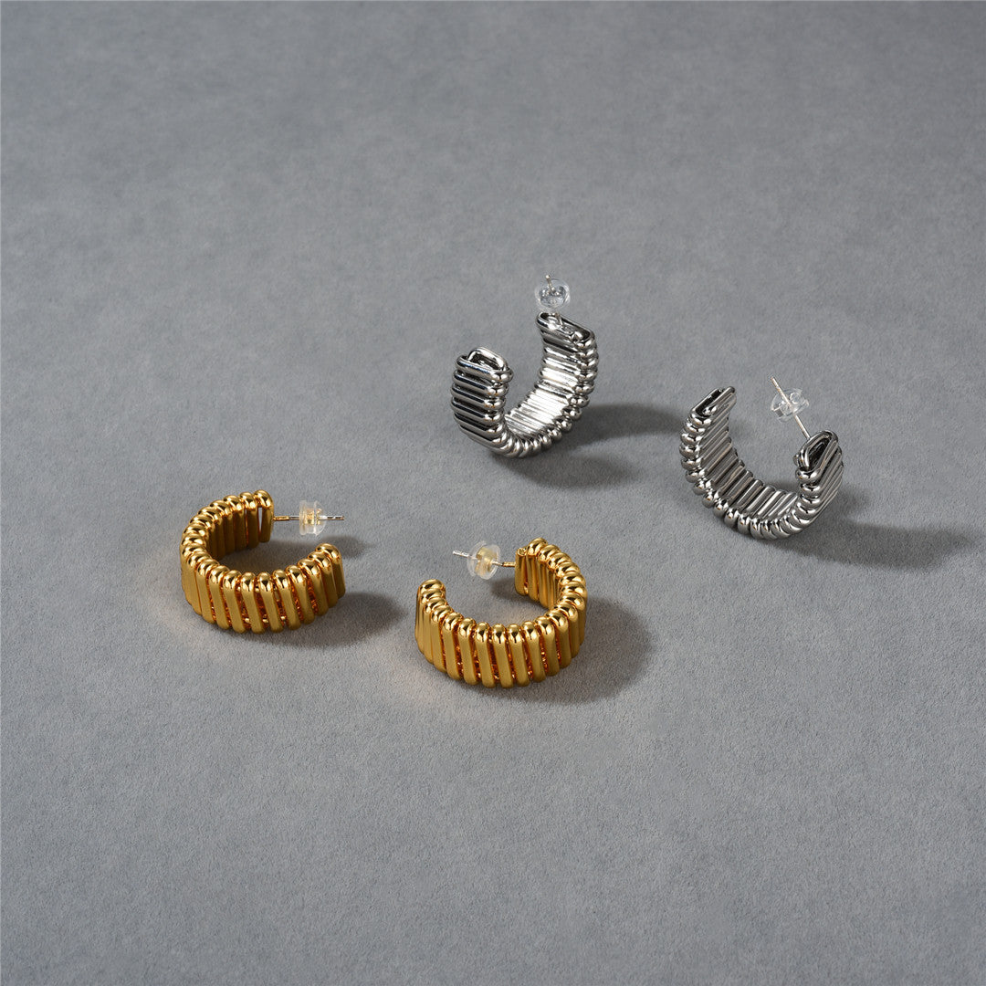 18K Gold Hoop Earrings Minimalist Earrings