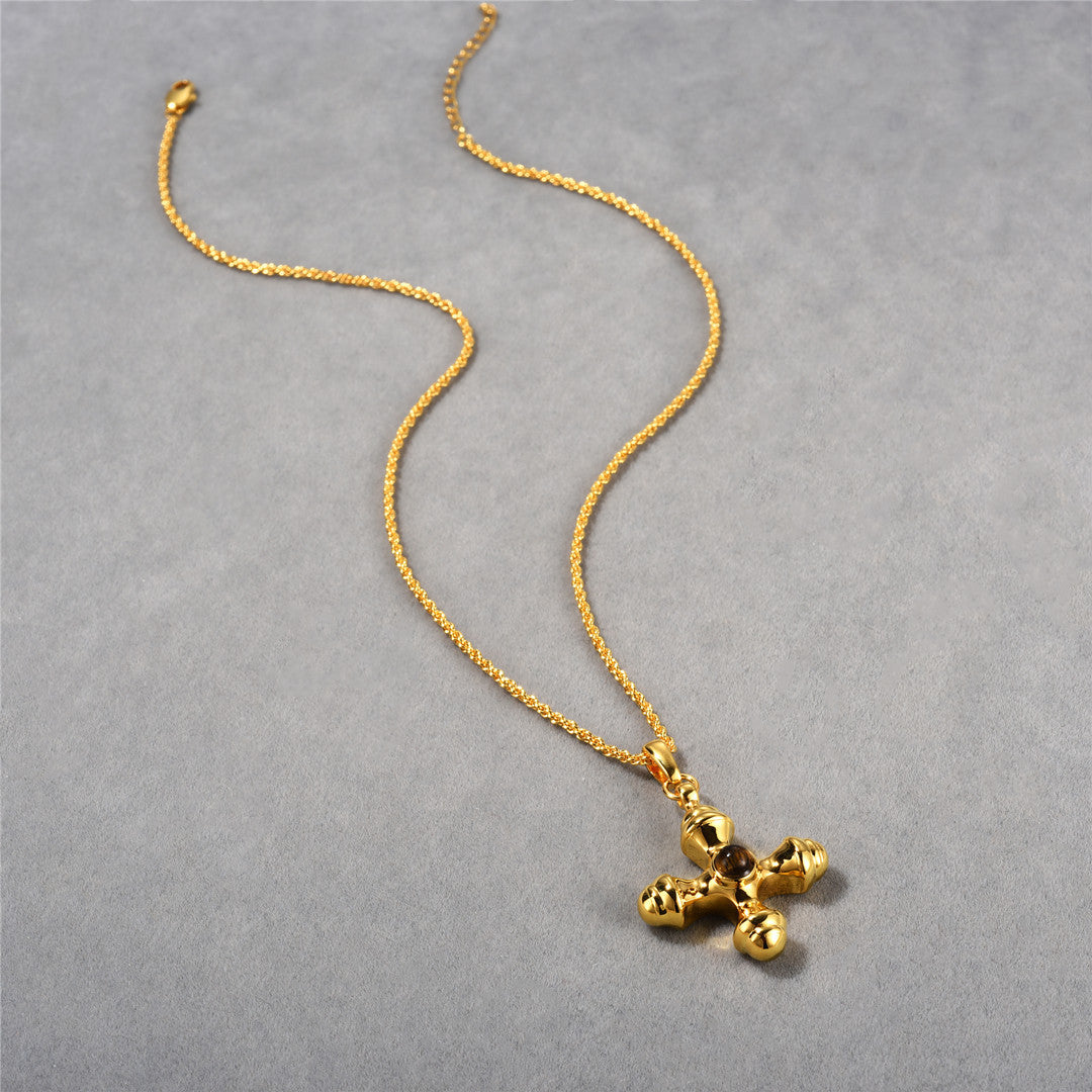 18K Gold Cross Necklace