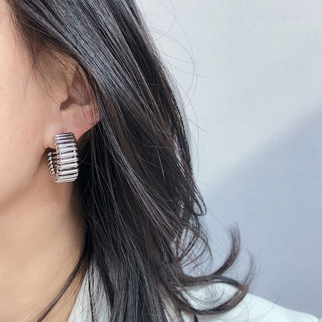 18K Gold Hoop Earrings Minimalist Earrings