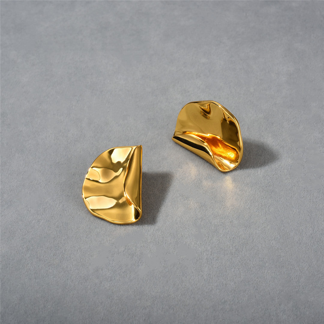 18K Gold Minimalist Earrings