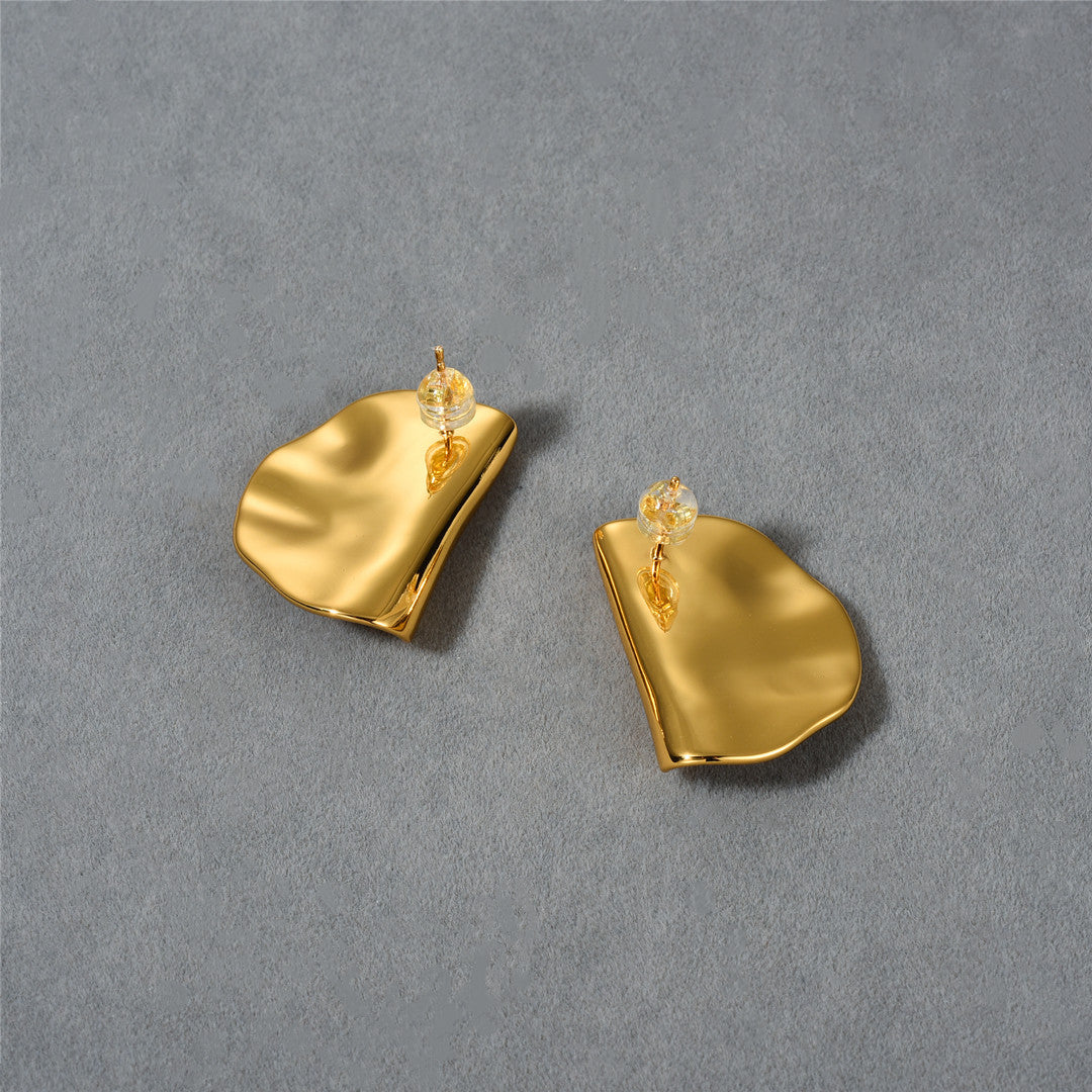 18K Gold Minimalist Earrings