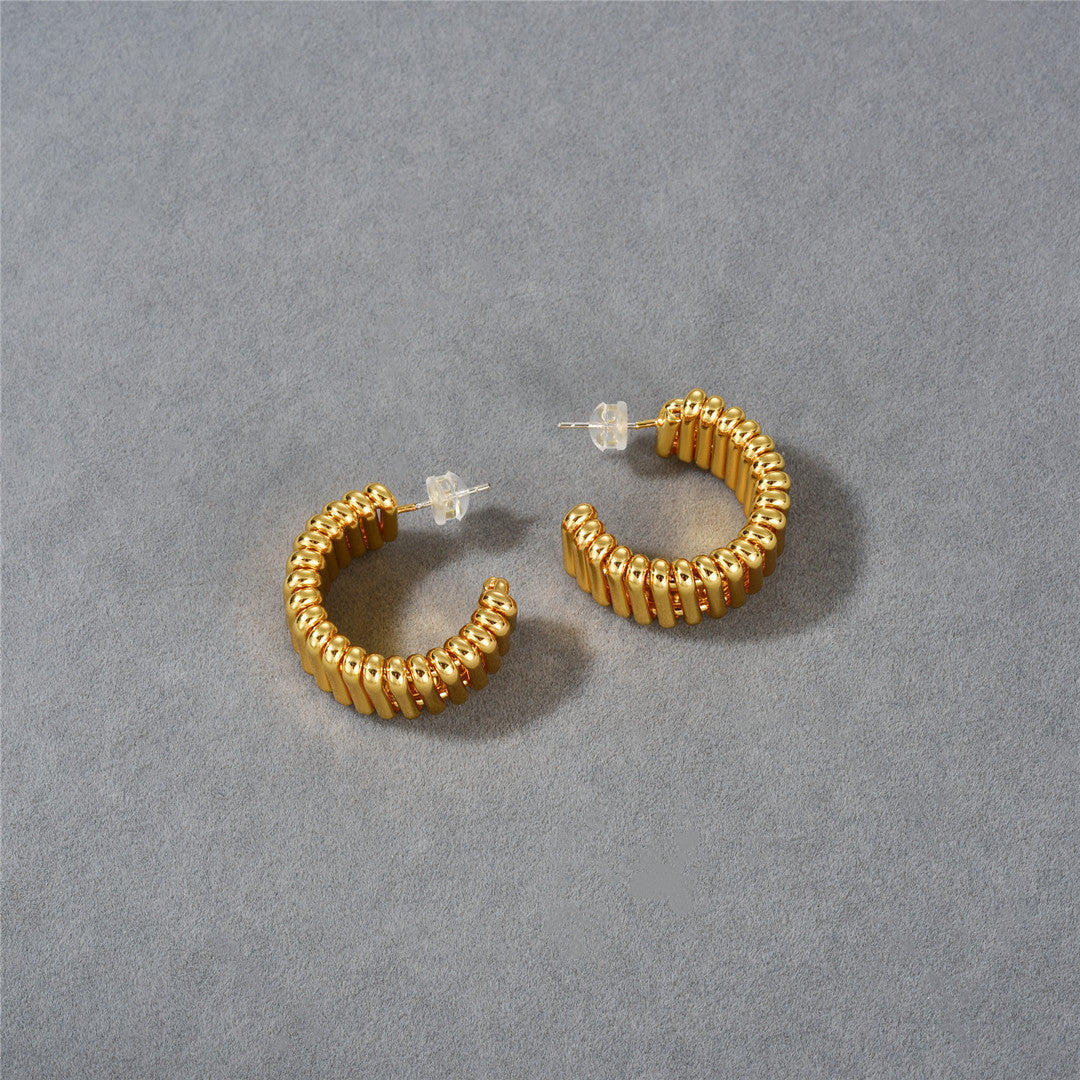 18K Gold Hoop Earrings Minimalist Earrings