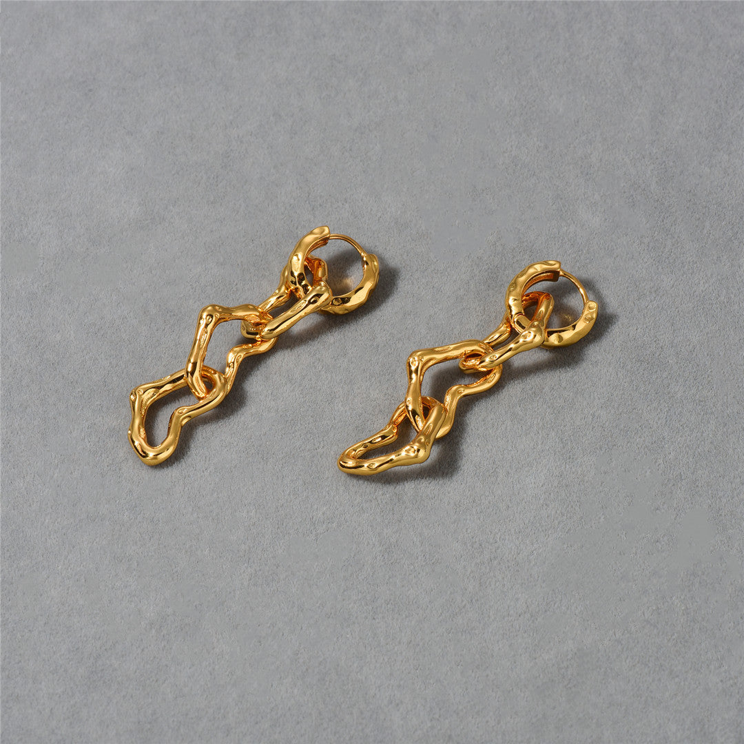18K Gold Heart-shaped Hoop Earrings