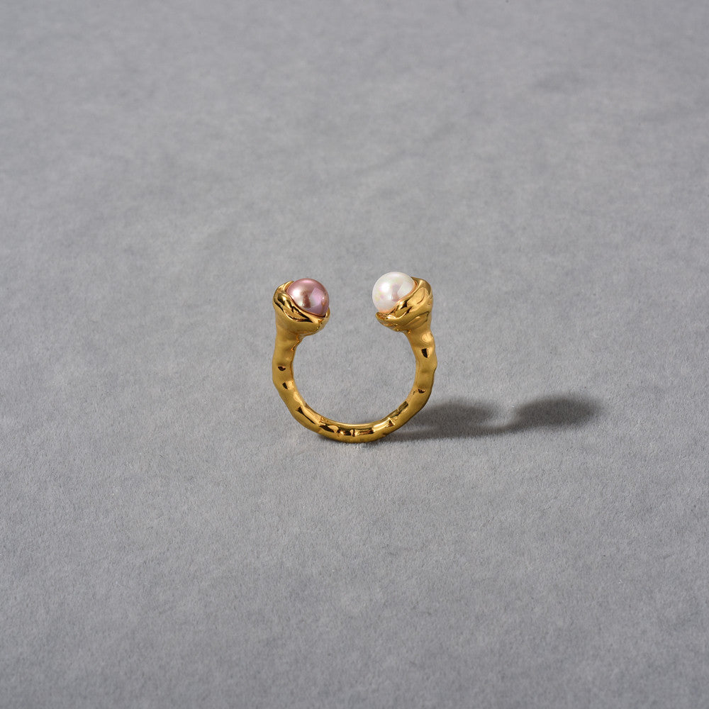 18K Gold Pearl Ring