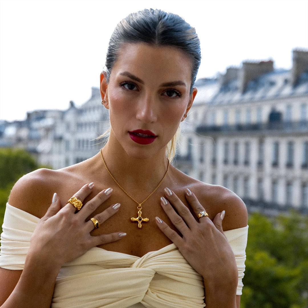 18K Gold Cross Necklace