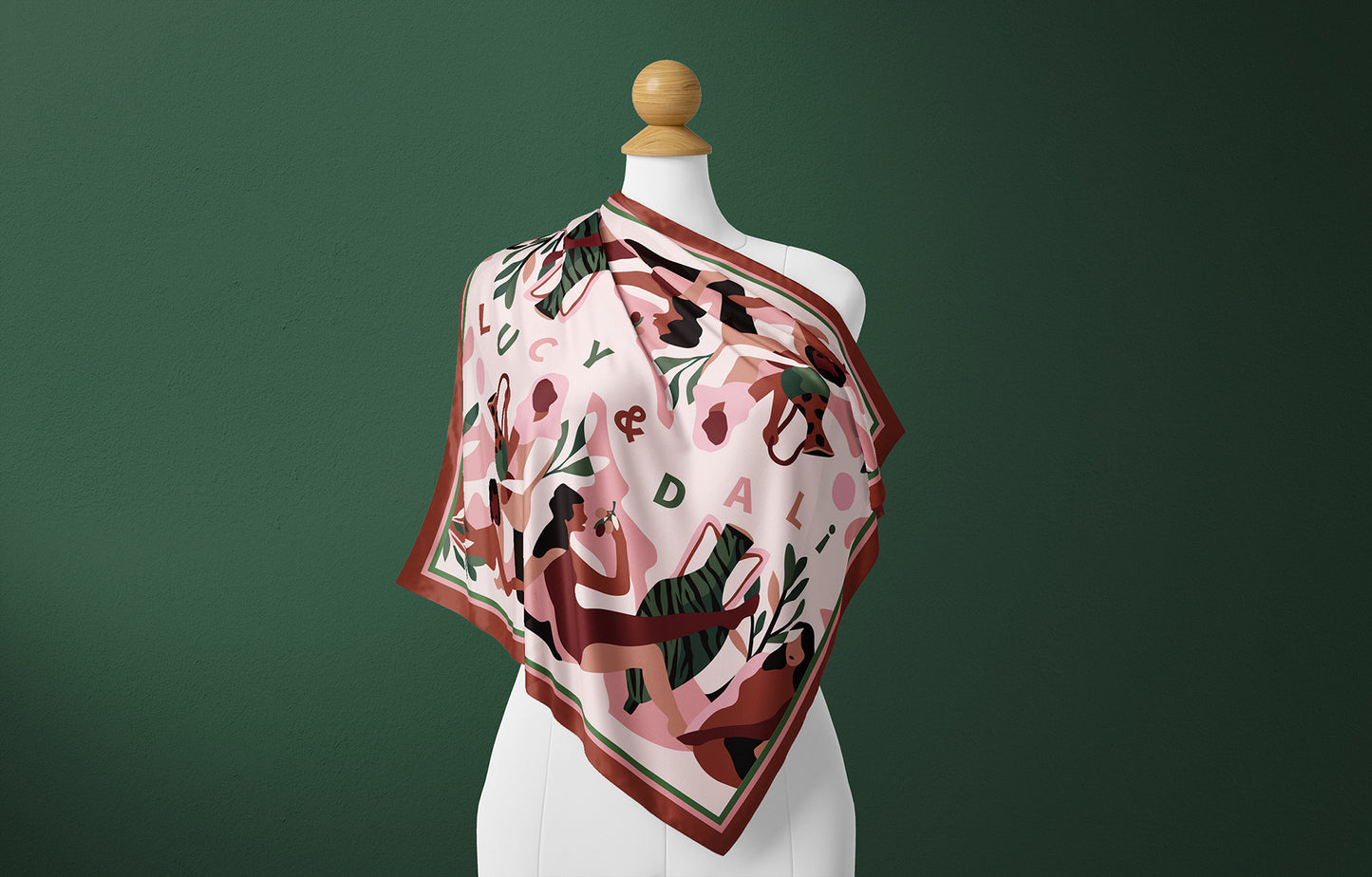 Premium 100% Mulberry Silk Square Scarf - Party 30"x30"