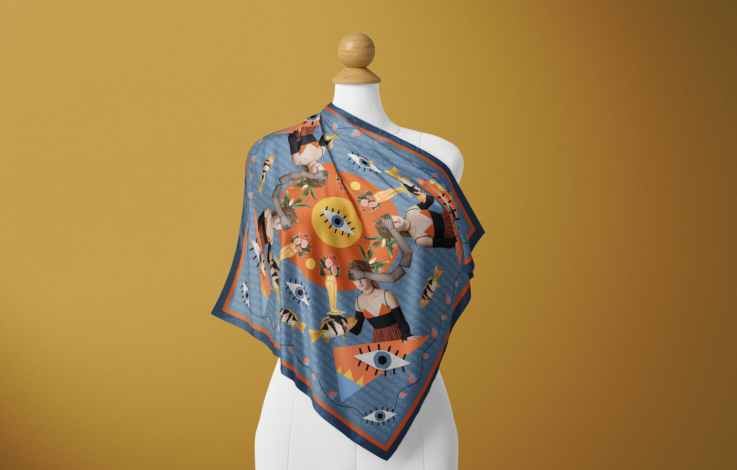 Sciarpa quadrata Premium 100% seta di gelso - Modello 30"x30"