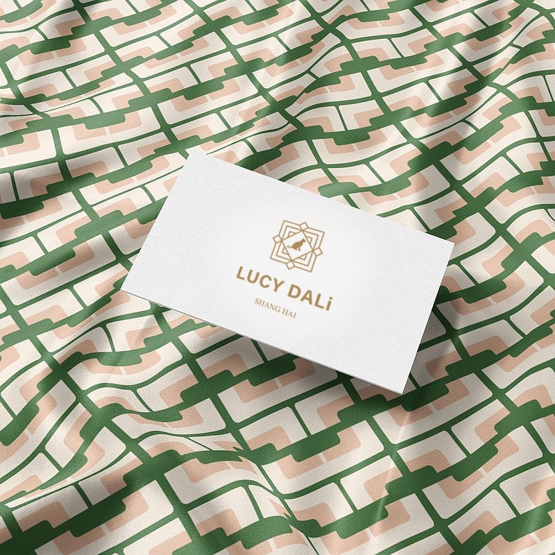 Premium 100% Mulberry Silk Square Scarf - Orange Lime chain Pattern 30"x30"