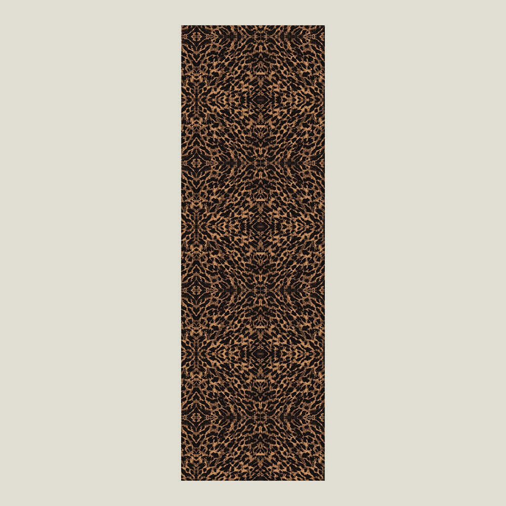 Silk Wool Scarf 30% Silk 70% Wool 60x185cm Leopard Print