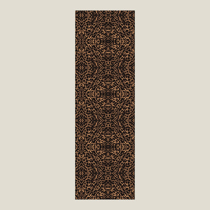 Silk Wool Scarf 30% Silk 70% Wool 60x185cm Leopard Print