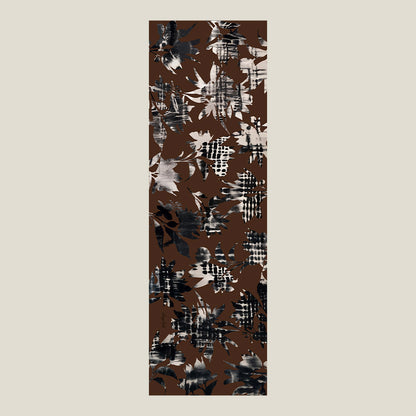 Silk Wool Scarf 30% Silk 70% Wool 60x185cm Abstract Art Print