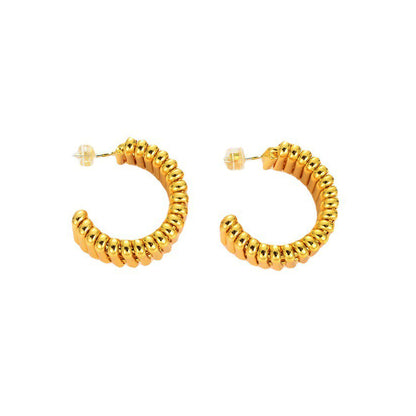 18K Gold Hoop Earrings Minimalist Earrings