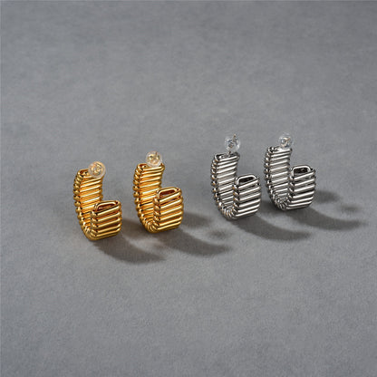 18K Gold Hoop Earrings Minimalist Earrings