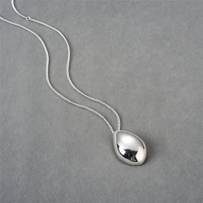 18K Gold Elliptical pendant Necklace