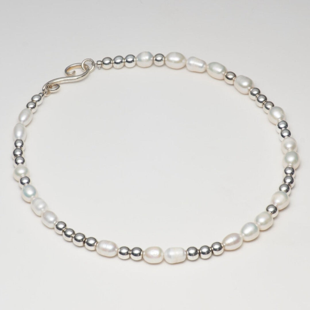 Pearl silver ball Necklace