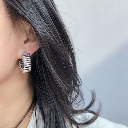 18K Gold Hoop Earrings Minimalist Earrings