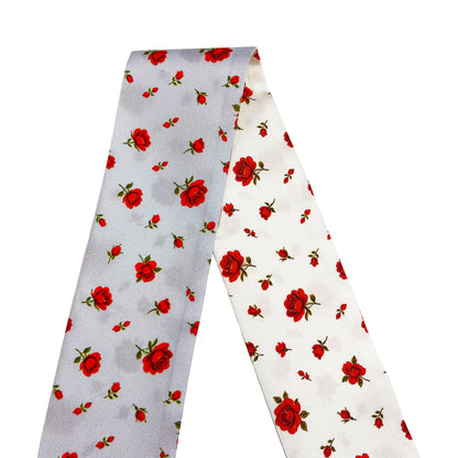 Premium 100% Mulberry Silk Skinny Scarf - Rubans et Roses