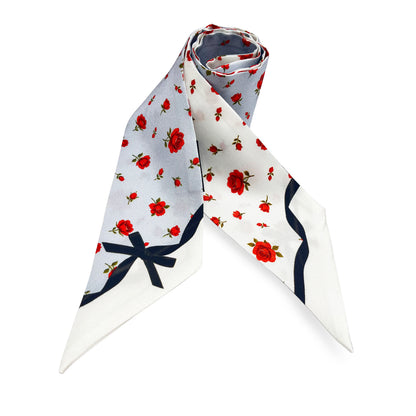 Premium 100% Mulberry Silk Skinny Scarf - Rubans et Roses