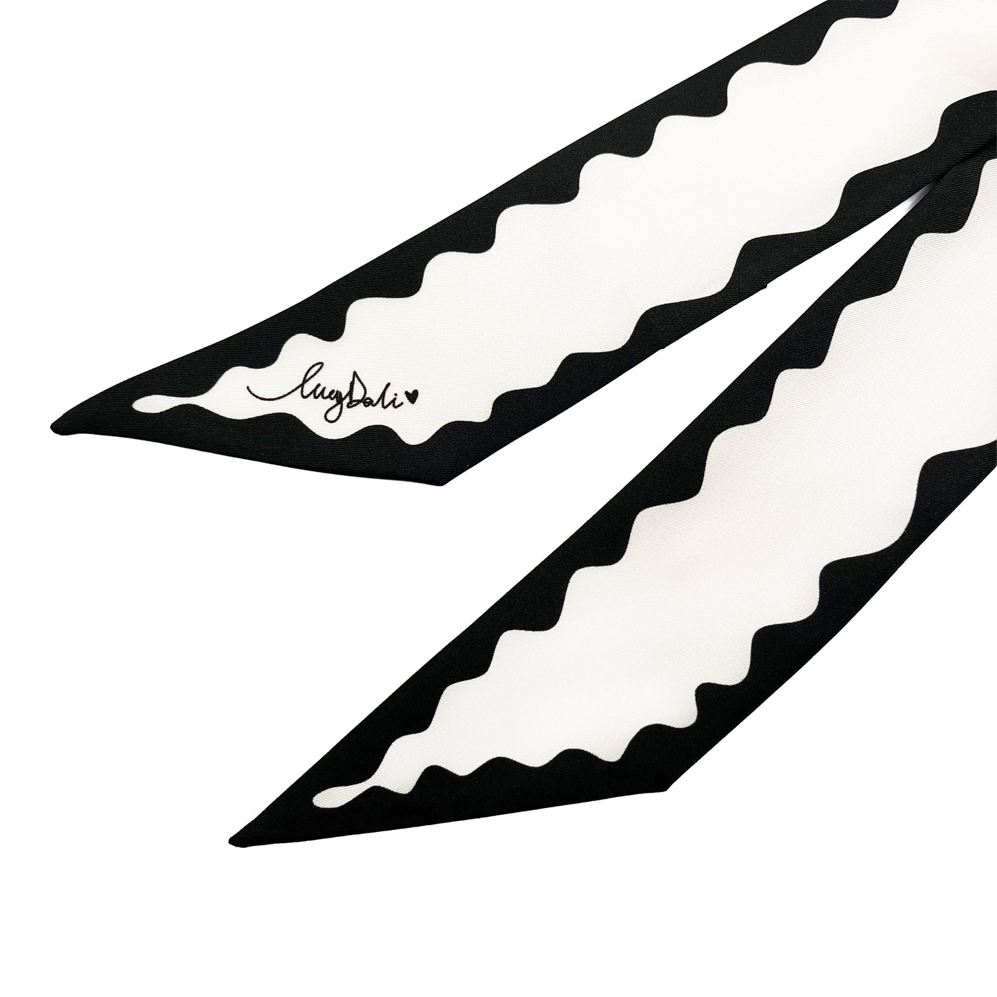 Foulard fin 100 % soie de mûrier de qualité supérieure - Motif chat et fleur rose