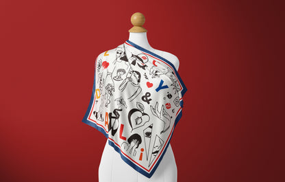 Sciarpa quadrata in seta di gelso 100% di alta qualità - Ragazze 30"x30"